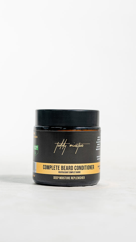 Complete beard conditioner infused with essential oils for detangling, growing, and repairing all hair type
